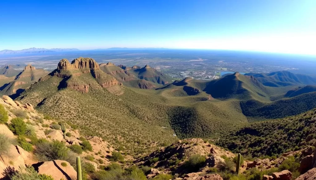 Image of Mount Lemmon Scenic Byway with a panoramic view of Tucson in the background