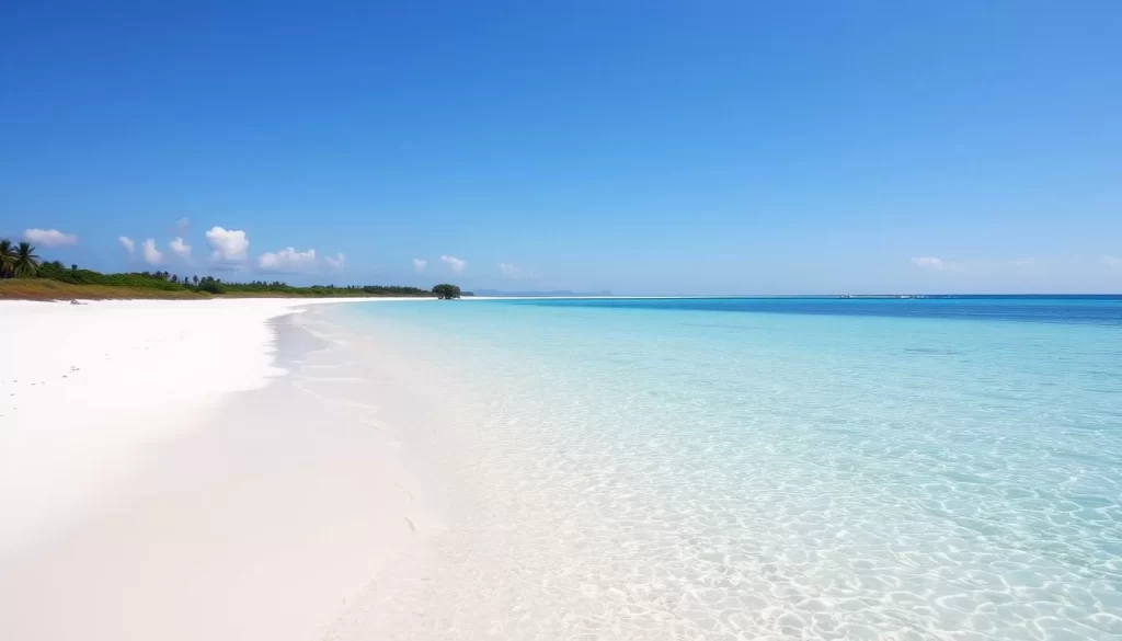 Image of Nakupenda Sandbank with crystal-clear waters and white sand during low tide