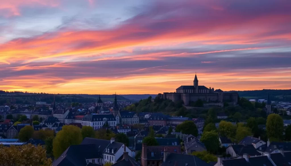 Image of Namur cityscape with the citadel in the background