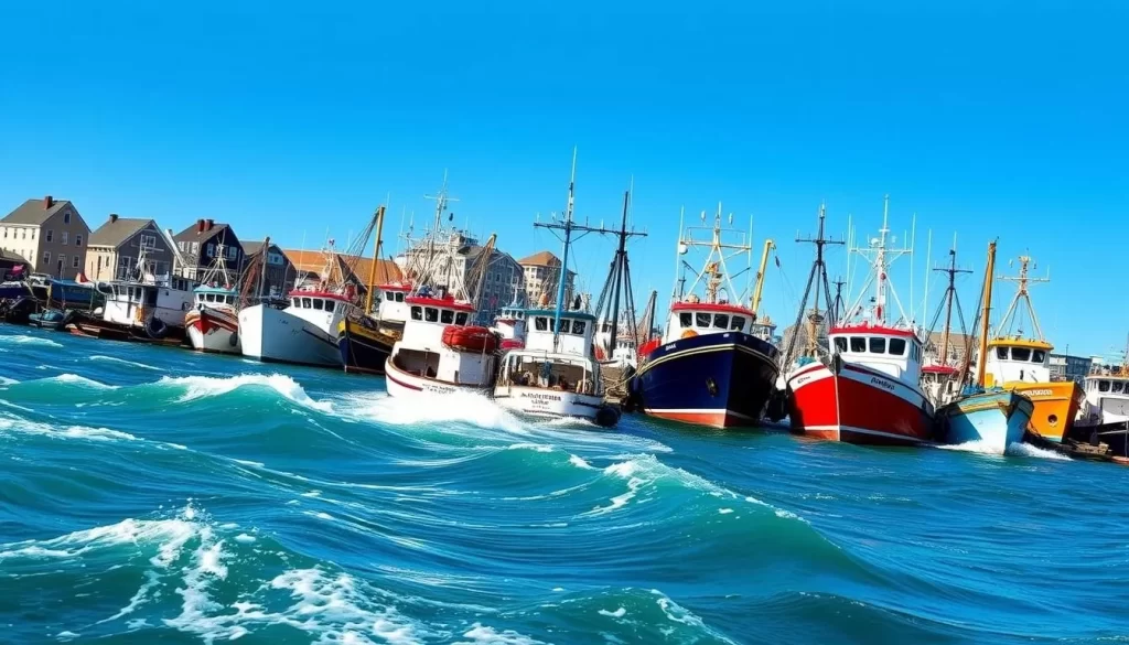 Image of New Bedford's fishing fleet