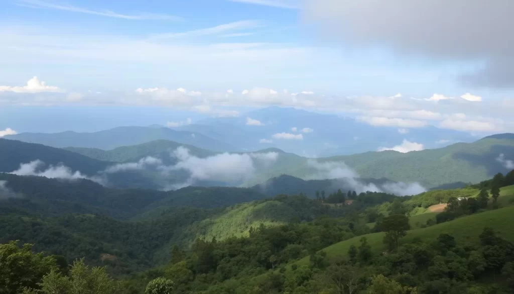 Image of Ooty's scenic landscape with rolling hills and misty valleys
