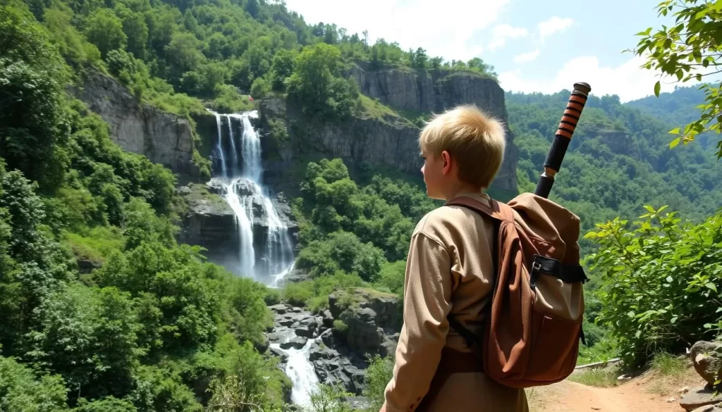 Image of Padawan hiking trails with waterfalls
