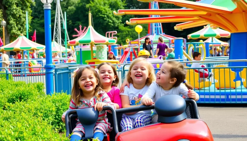 Image of Parc Merveilleux in Bettembourg with kids enjoying the attractions