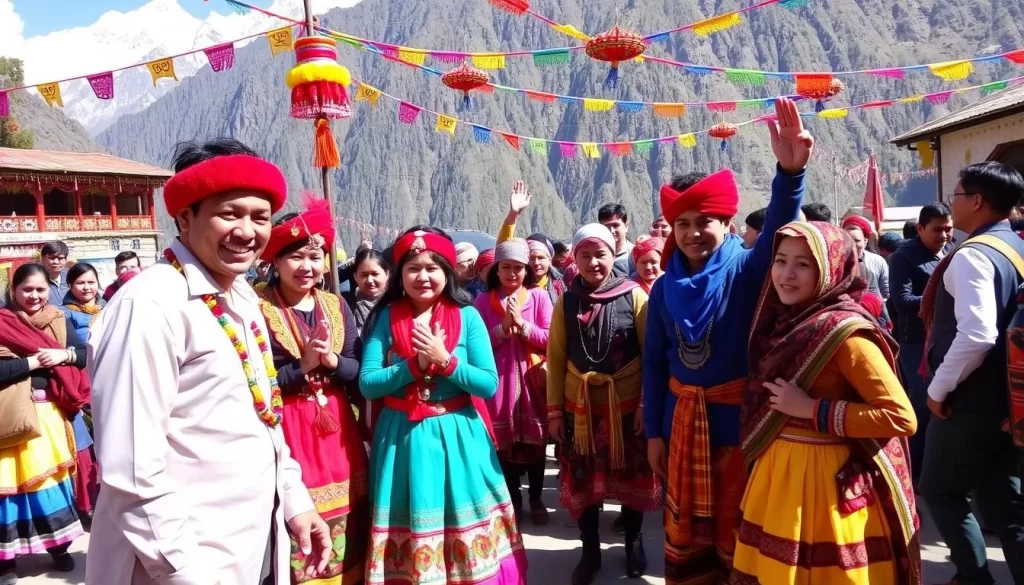 Image of Phulaich festival celebration in Kinnaur valley