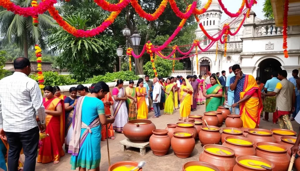 Image of Pongal festival celebrations in Puducherry