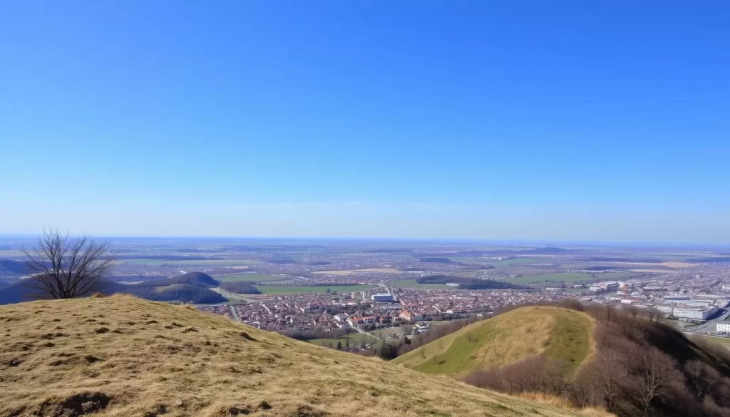 Image of Pöstlingberg hill with Linz cityscape in the background