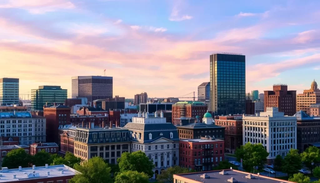 Image of Providence cityscape with historic buildings and modern architecture