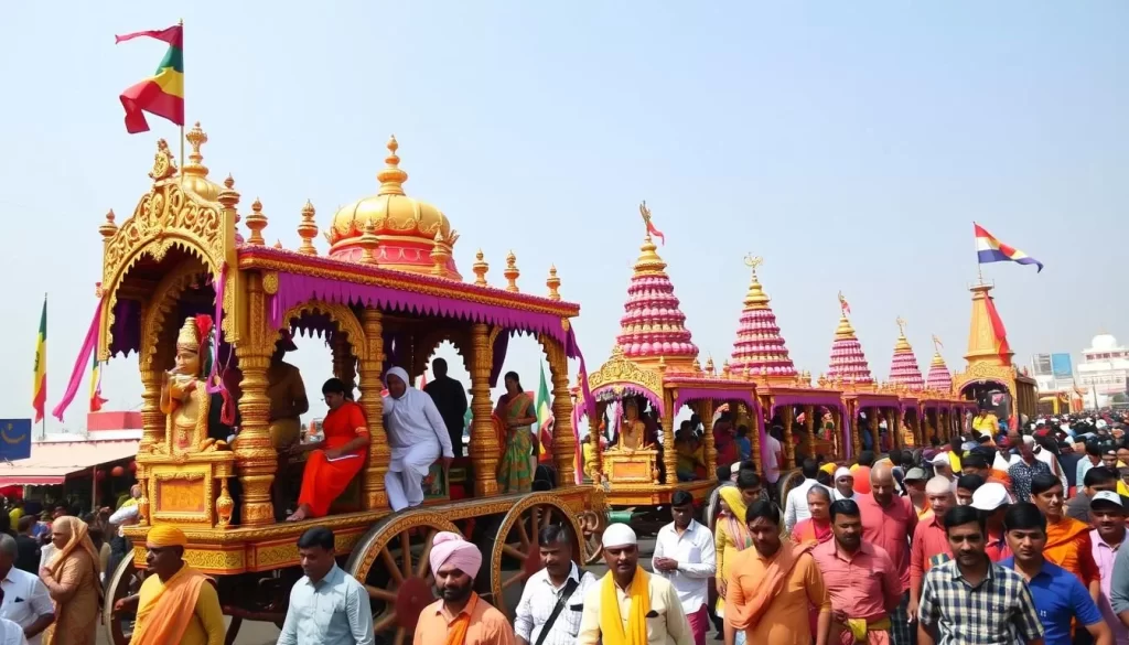 Image of Rath Yatra procession in Puri, Odisha