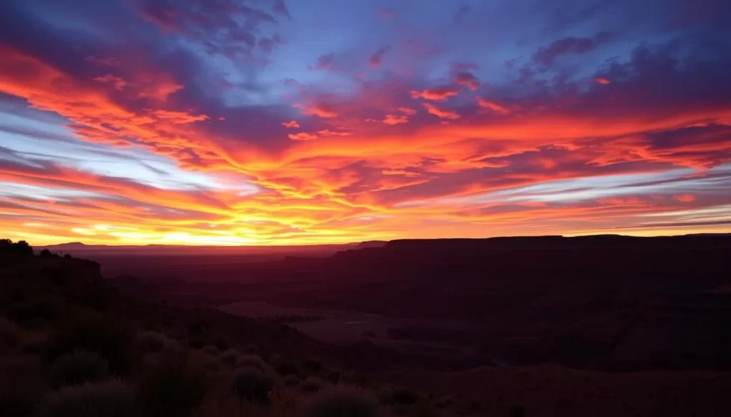 Image of Red Valley at sunset