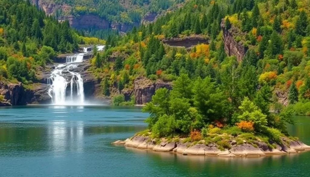 Image of Ritter Island and Lemmon Falls