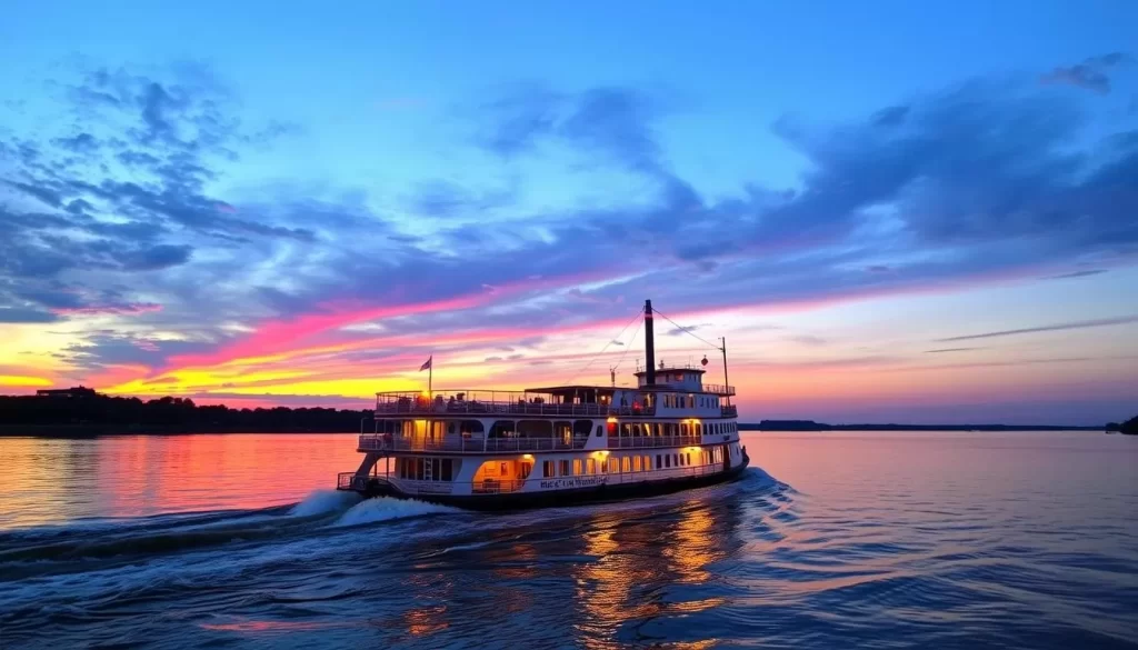 Image of Riverboat Twilight on the Mississippi River