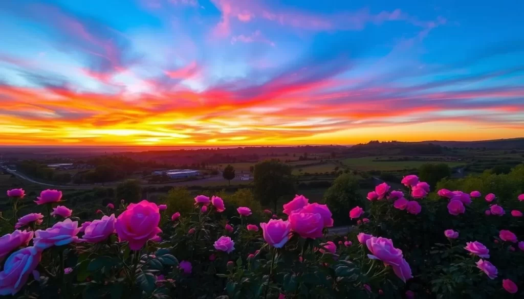 Image of Rose Valley during sunset