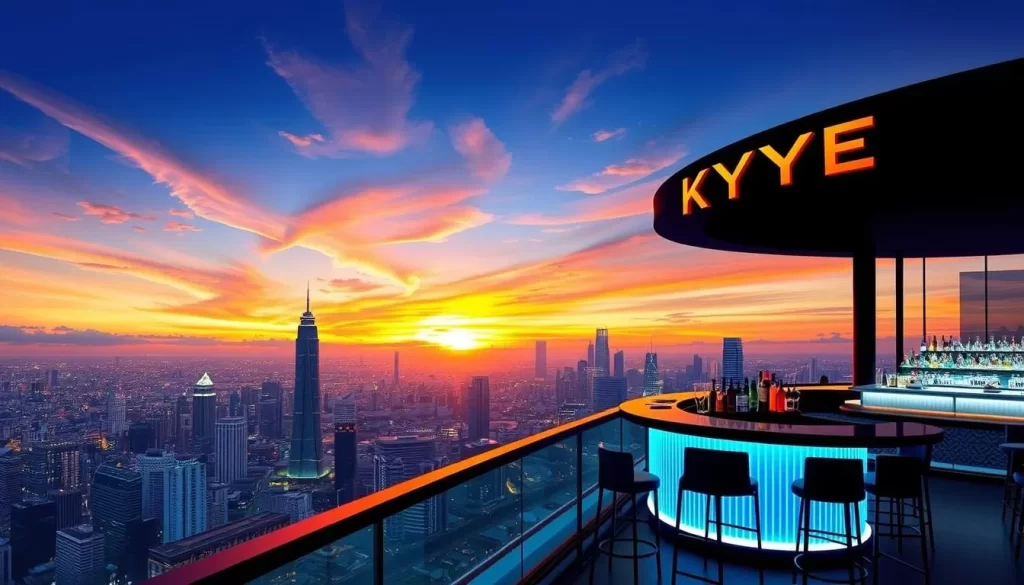 Image of SKYE Bar Jakarta with a stunning city view