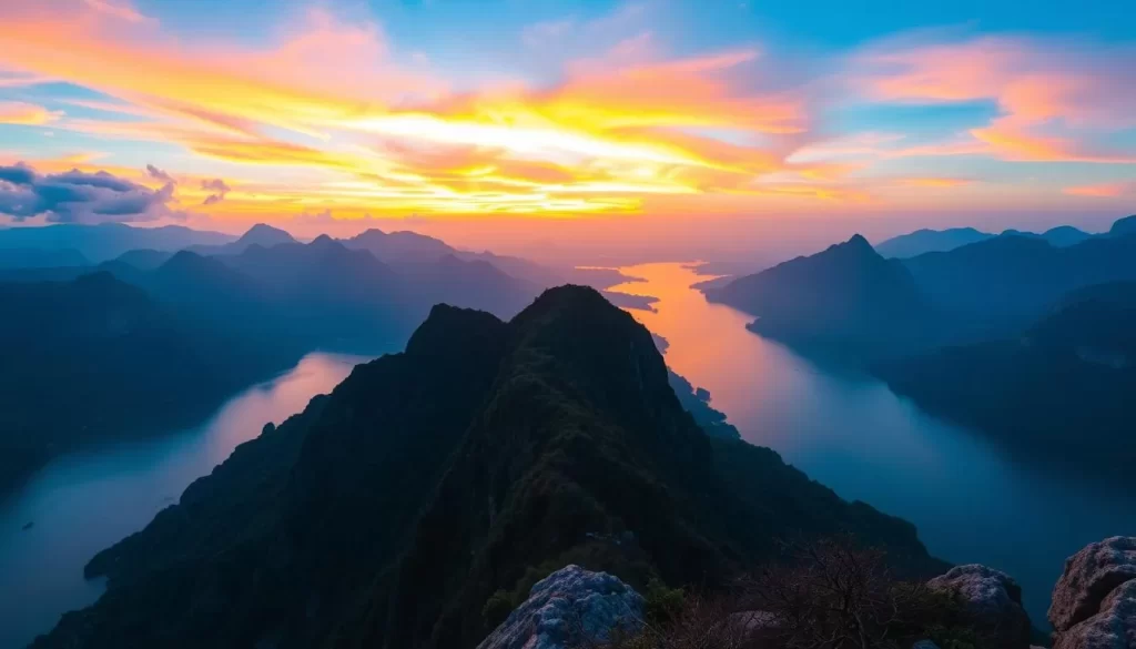 Image of Samet Nangshe Viewpoint at sunrise