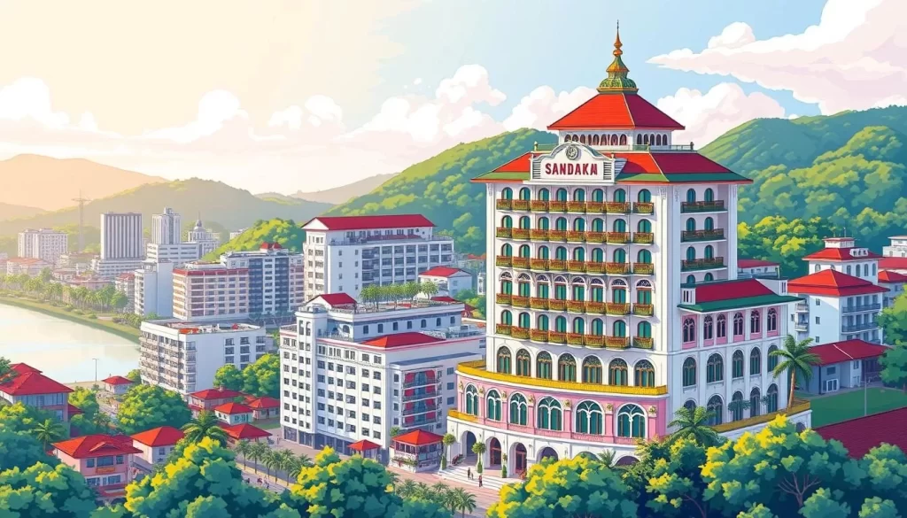 Image of Sandakan cityscape or a popular hotel