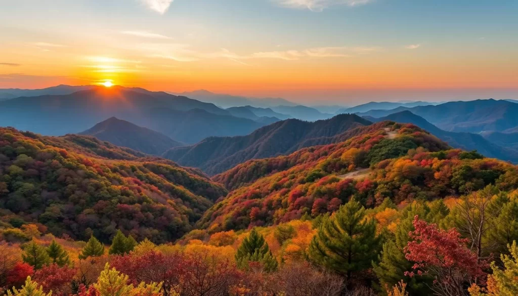 Image of Seoraksan National Park's majestic mountain landscape