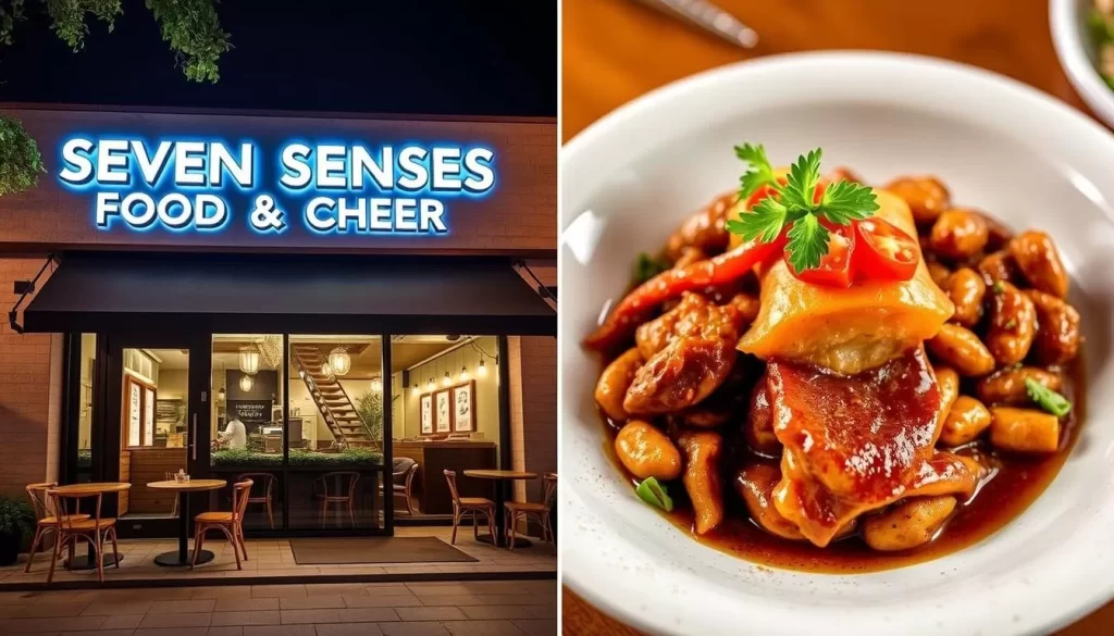 Image of Seven Senses Food & Cheer exterior or a signature dish