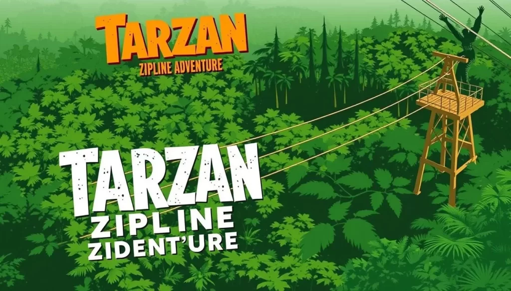 Image of Tarzan Zipline Adventure's zipline course
