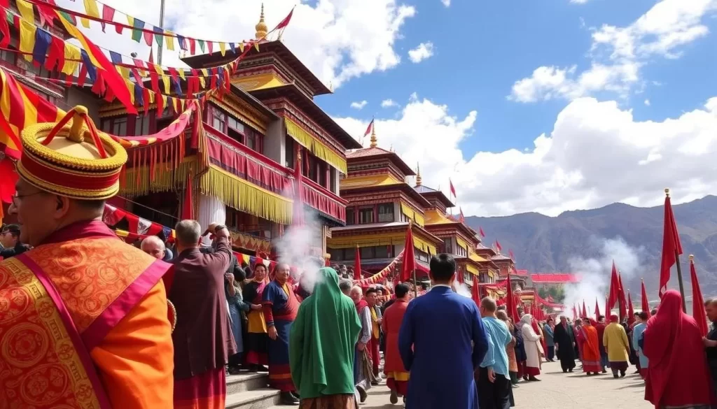 Image of Tashiding Monastery during Bumchu Festival