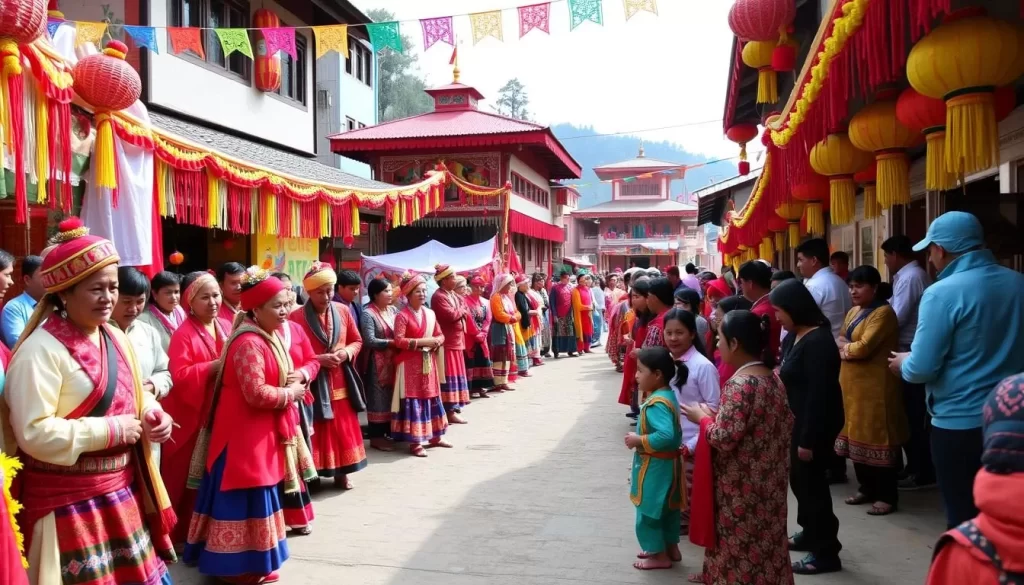 Image of Tendong Lho Rum Faat festival celebration in Sikkim