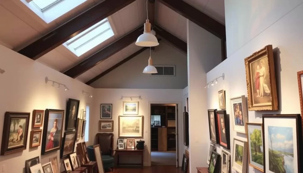 Image of The Attic Gallery interior with art pieces