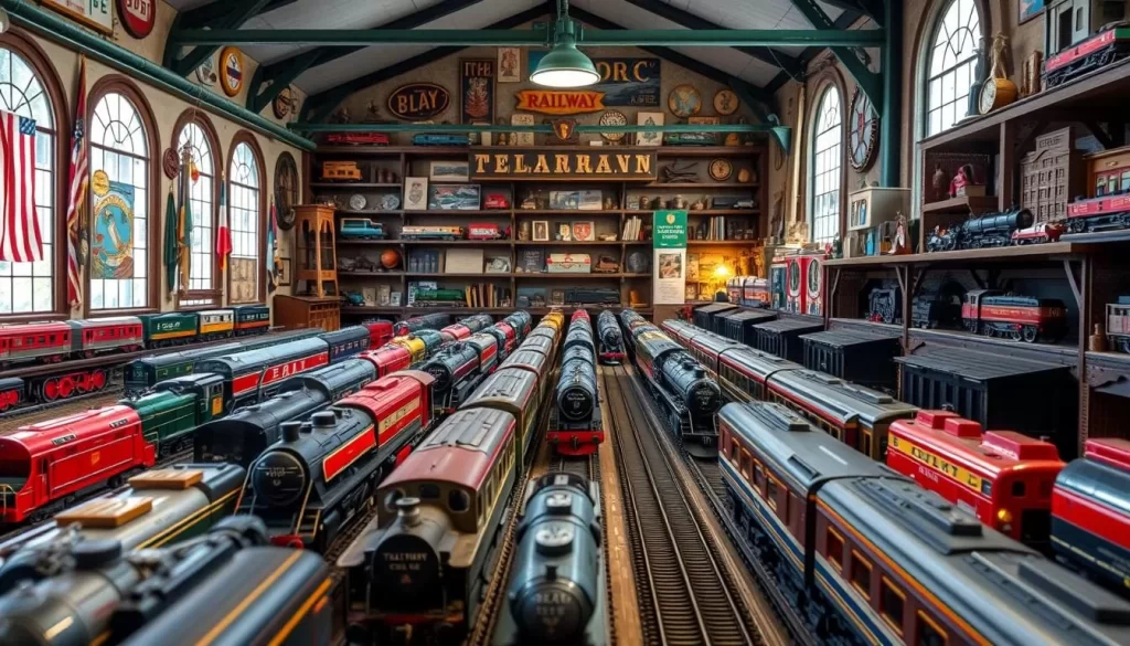 Image of The Depot's interior, highlighting the model train collection