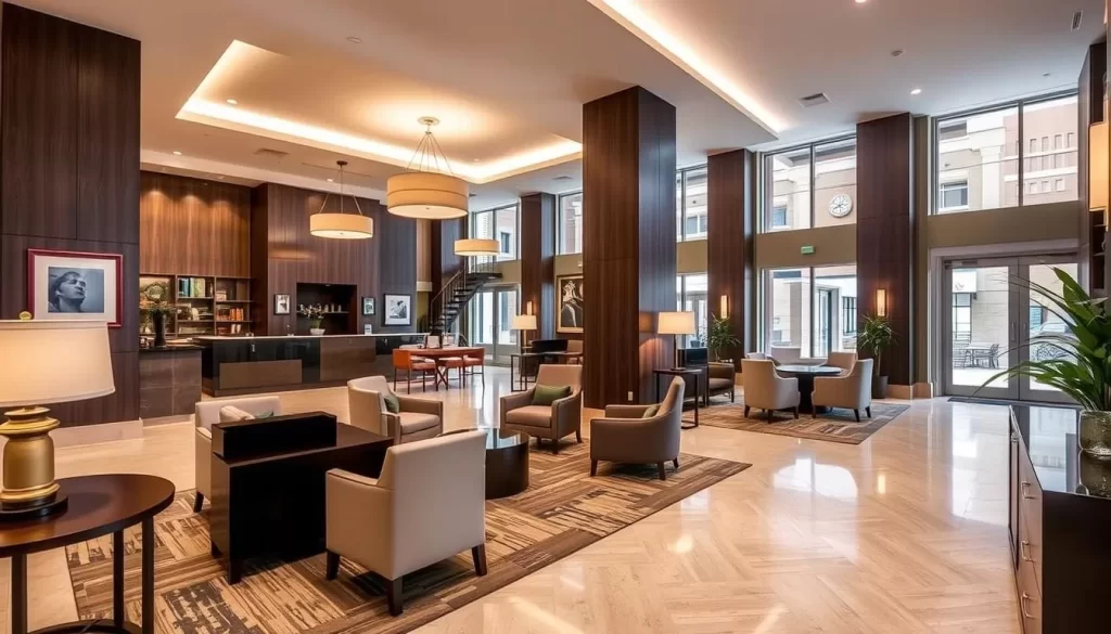 Image of The Graduate Providence hotel lobby