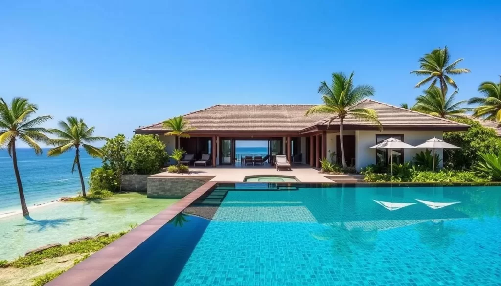 Image of The Taaras Beach & Spa Resort's luxurious villa with an infinity pool