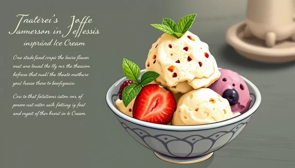 Image of Thomas Jefferson's Ice Cream being served