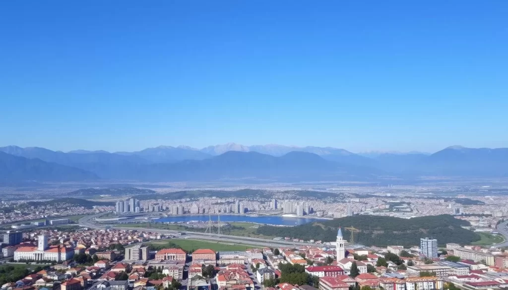 Image of Trabzon cityscape with the Eastern Pontic Mountains in the background