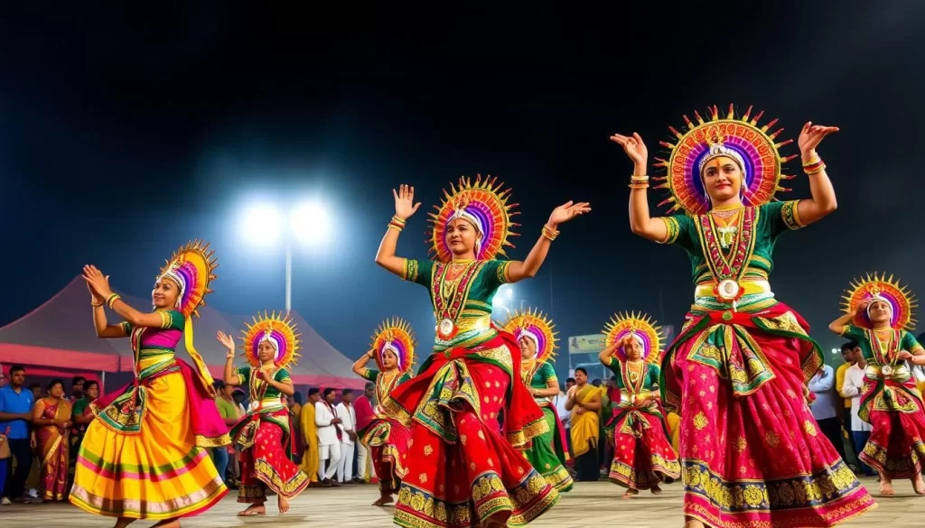 Image of Tripura's cultural festival or traditional dance