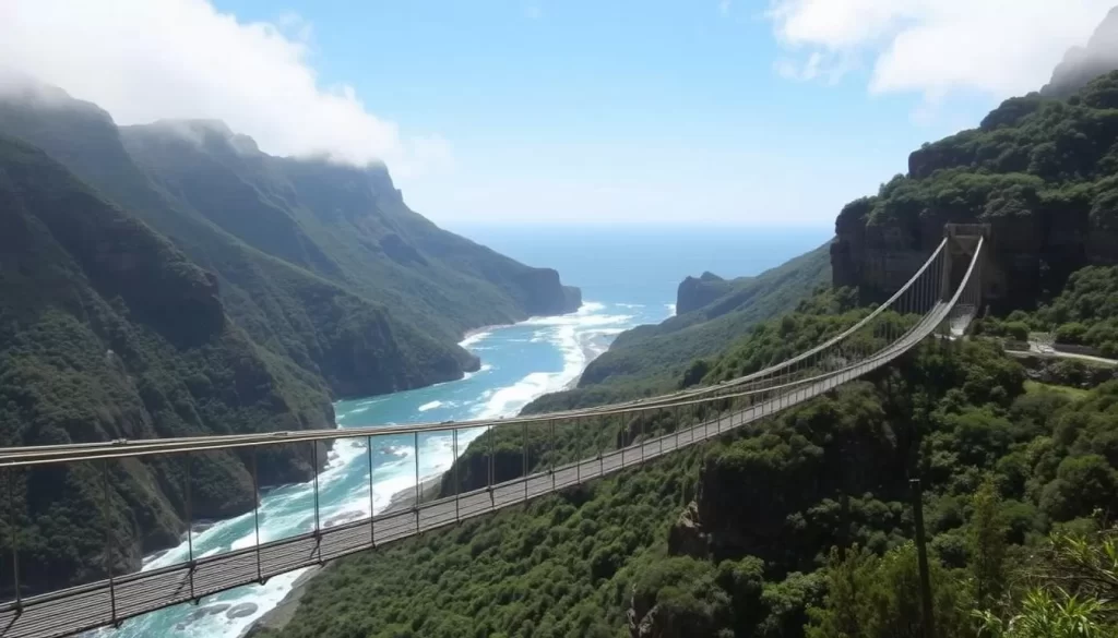 Image of Tsitsikamma National Park's suspension bridges and Storms River Mouth