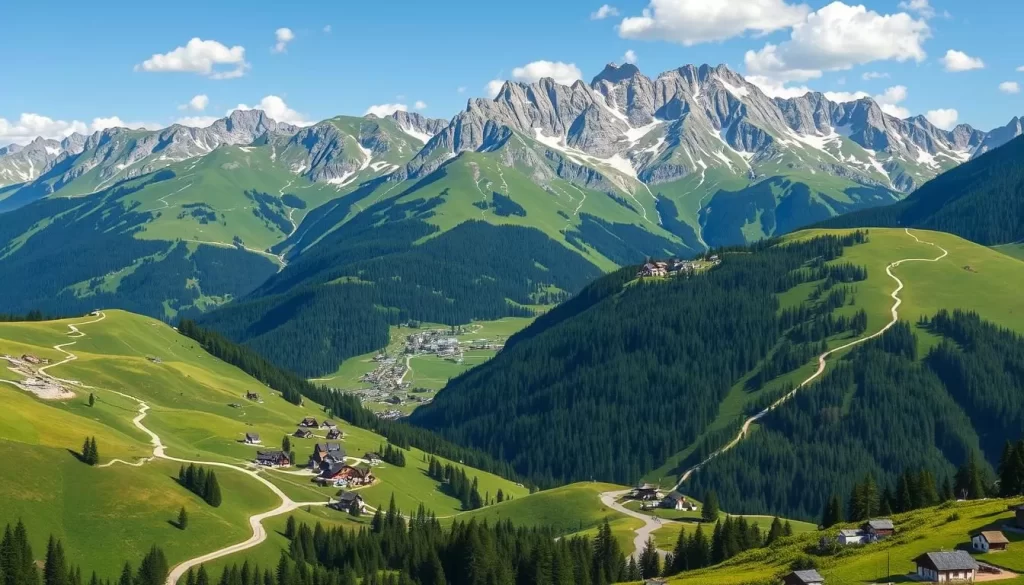Image of Upper Austria's mountains with hiking trails and ski resorts