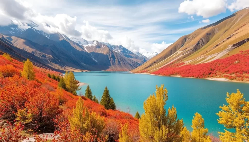 Image of Uzungol Lake surrounded by mountains and lush greenery