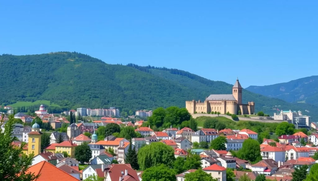 Image of Vaduz cityscape with Vaduz Castle in the background