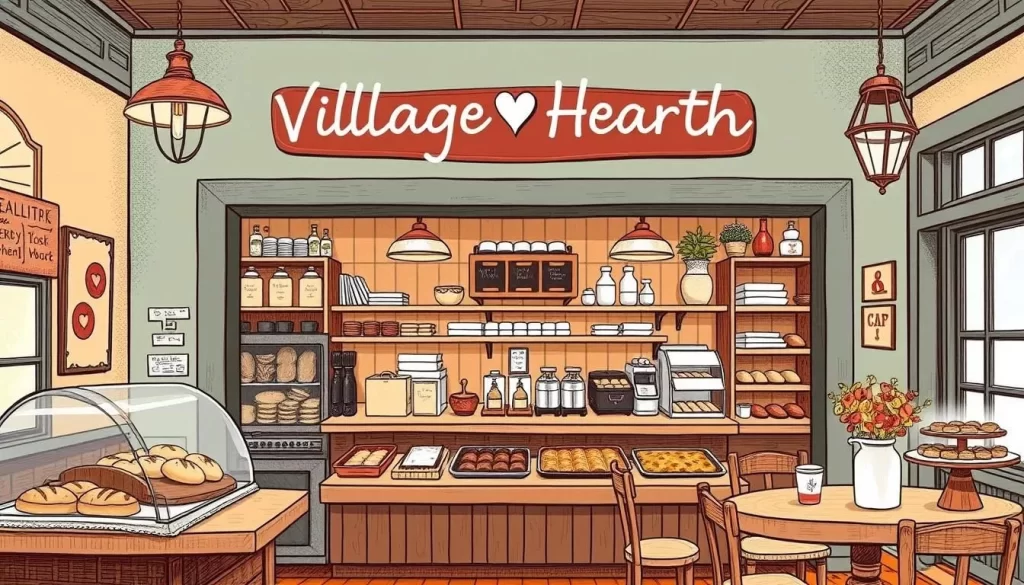 Image of Village Hearth Bakery Cafe Jamestown RI with a cozy atmosphere and delicious baked goods