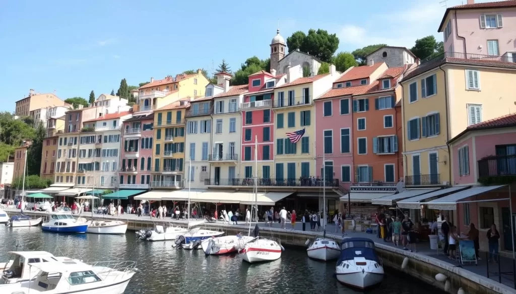 Image of Villefranche-sur-Mer's colorful waterfront and medieval streets