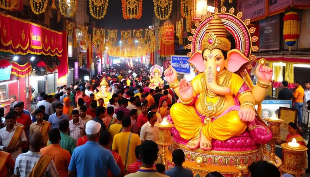 Image of Vinayaka Chaturthi celebrations in Hyderabad