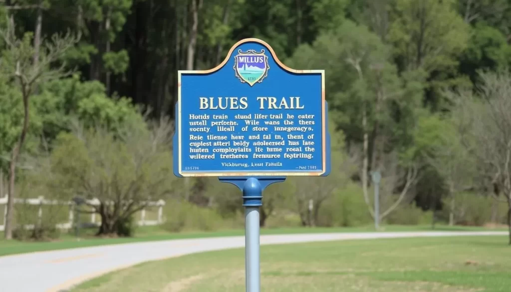 Image of a Blues Trail marker in Vicksburg