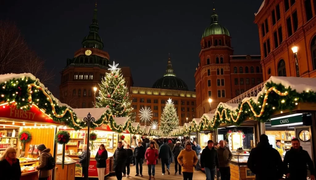 Image of a Christmas market in Milwaukee
