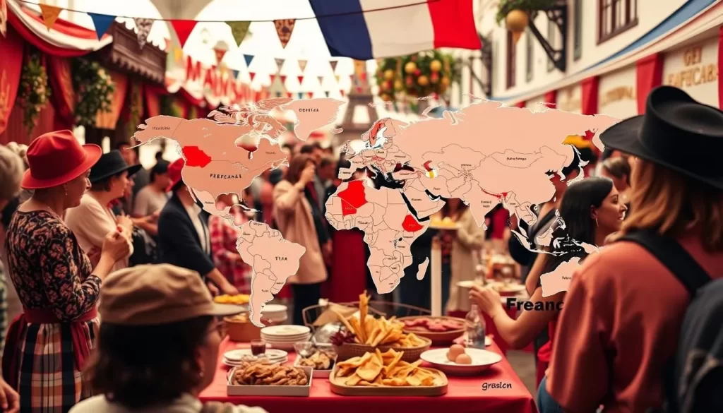 Image of a French cultural event or a map showing French influence