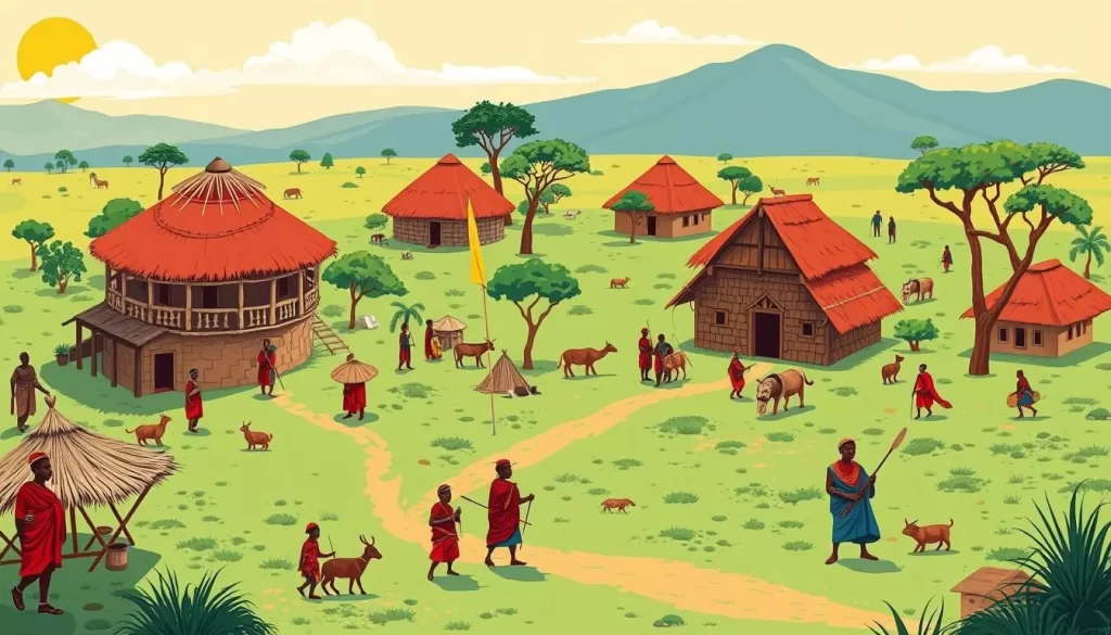 Image of a Maasai village or cultural tour in Arusha