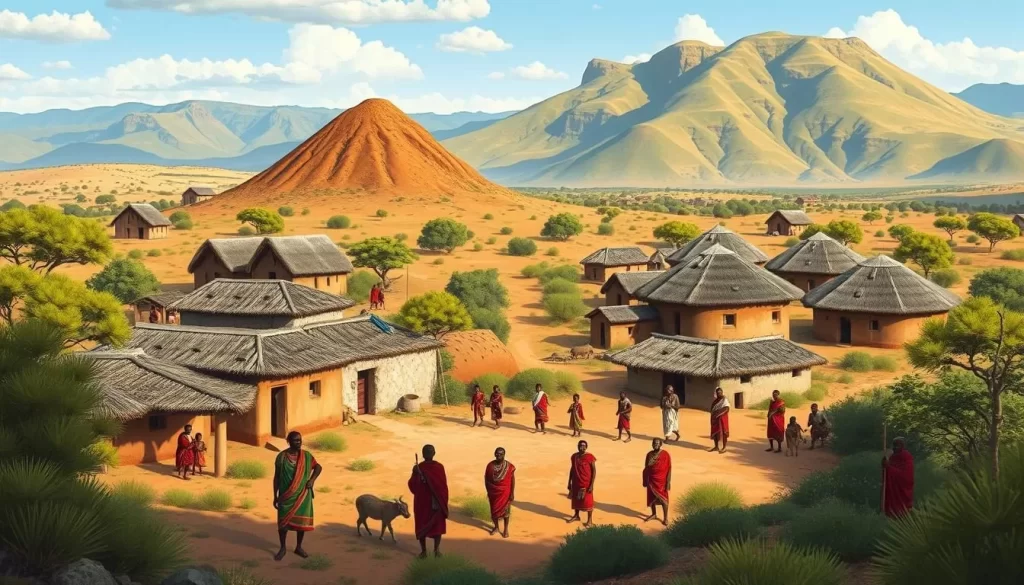 Image of a Maasai village visit in Kenya