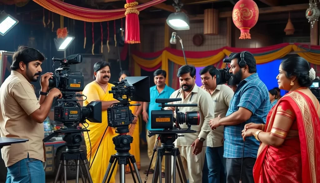 Image of a Malayalam film shooting