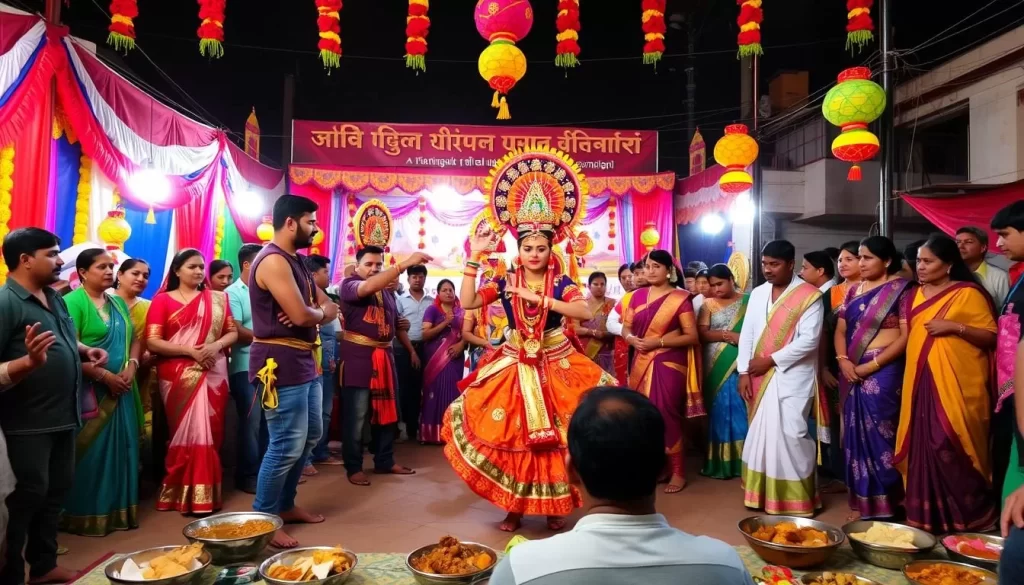 Image of a Manipuri festival celebration