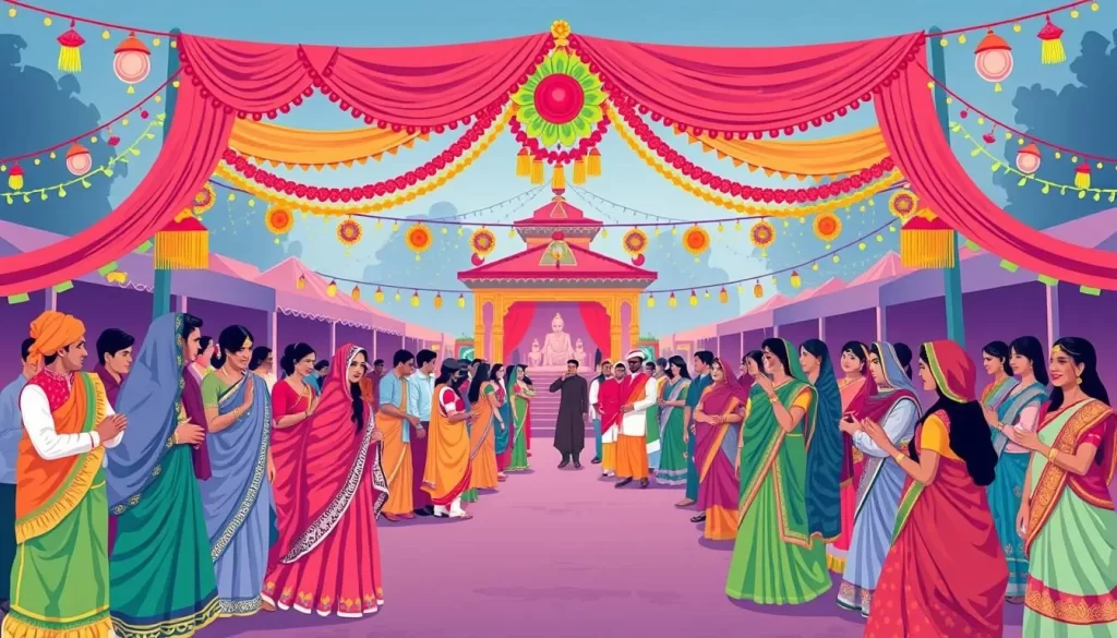 Image of a Nepali or Indian cultural event in Ohio.