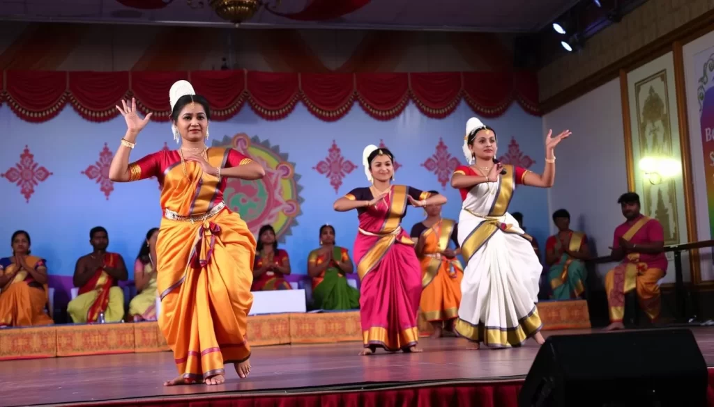 Image of a Tamil classical dance performance