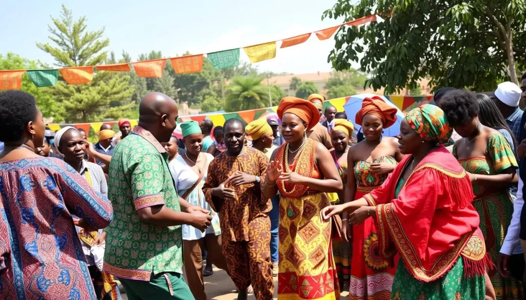 Image of a West African cultural event or community gathering in Ohio.