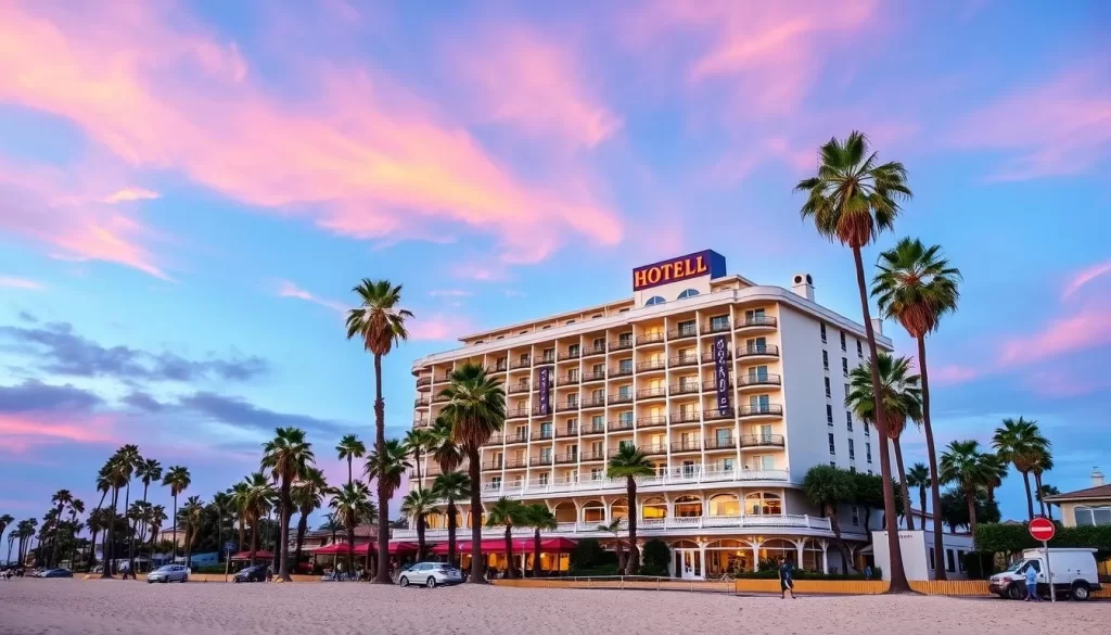 Image of a beachfront hotel in Santa Monica