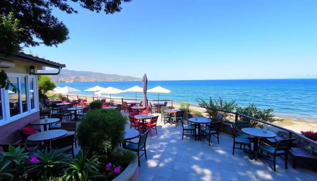 Image of a beachside restaurant at Beydağları Sahil Milli Parkı